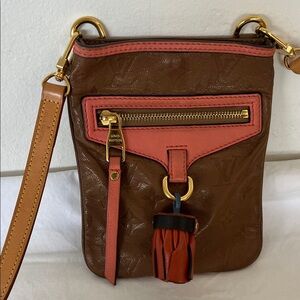 Louis Vuitton RUNWAY Ultra Rare Brown & Coral Leather “Underground” Crossbody
